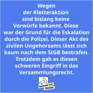 Versammlungsfreiheit und zivilen Ungehorsam verteidigen! Einstellung aller Verfahren vom 21. November 2024
