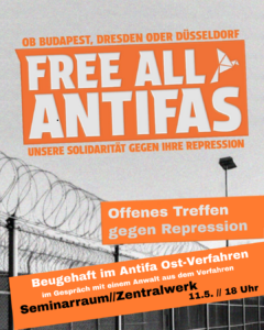Offene Versammlung gegen Repression am 11. Mai 2026, 18 Uhr Seminarraum Coloradio